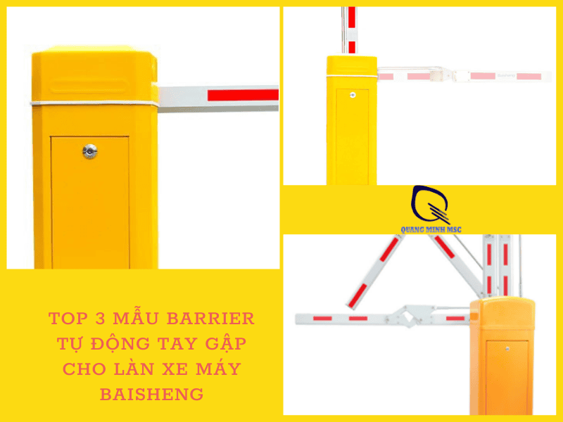 barrier tự động tay gập cho làn xe máy